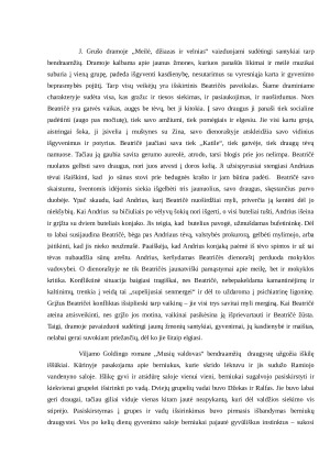 Achilo ir Hektoro paveikslai ir jų vertybių palyginimas. Bendraamžių santykiai J. Grušo dramoje „Meilė, džiazas ir velnias“ ir V. Goldingo „Musių valdovas“. Paveikslėlis 2