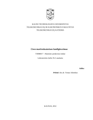 Cisco maršrutizatoriaus konfigūravimas (2). Paveikslėlis 1