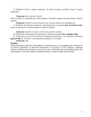 Cisco maršrutizatoriaus konfigūravimas (2). Paveikslėlis 5