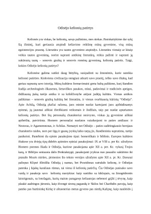 Odisėjo kelionių patirtys. Paveikslėlis 1