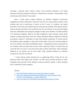 Jauno žmogaus problemos J Grušo damoje ,,Meilė džiazas ir velnias“. Paveikslėlis 2