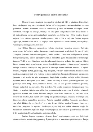 Moters paveikslas lietuvių literatūroje 13
