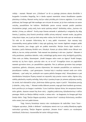 Moters paveikslas lietuvių literatūroje 1. Paveikslėlis 2