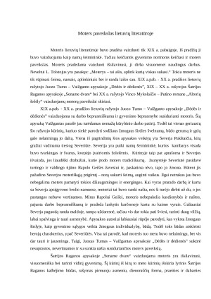 Moters paveikslas lietuvių literatūroje 11