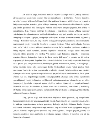 Žmogiškumas literatūroje (J. Savickis, V. Goldingas). Paveikslėlis 2