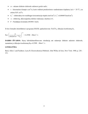 Difuzijos koeficiento nustatymas sukamuoju diskiniu elektrodu (2). Paveikslėlis 4