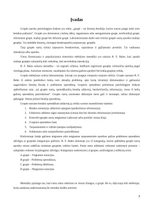 Diskutuojančių žmonių sąveikos mažojoje grupėje stebėjimas (R. F. Bales metodika). Paveikslėlis 3