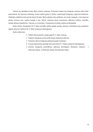Diskutuojančių žmonių sąveikos mažojoje grupėje stebėjimas (R. F. Bales metodika). Paveikslėlis 4