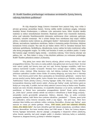 Kodėl šiandien prieštaringai vertinamas sovietmečiu žymių lietuvių rašytojų kūrybinis palikimas?