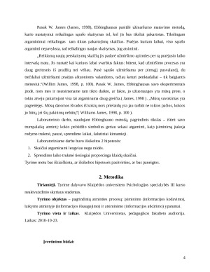 Ebinghaus atminties tyrimo programa. Paveikslėlis 4