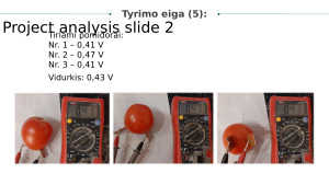 Elektrinis laidumas skirtinguose vaisiuose ir daržovėse. Paveikslėlis 8