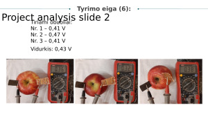 Elektrinis laidumas skirtinguose vaisiuose ir daržovėse. Paveikslėlis 9