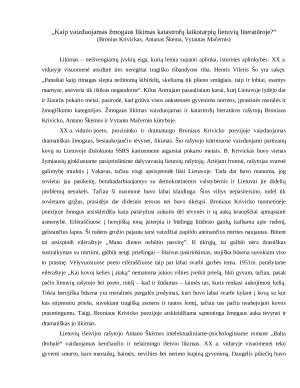 ,,Kaip vaizduojamas žmogaus likimas katastrofų laikotarpių lietuvių literatūroje?“ (Bronius Krivickas, Antanas Škėma, Vytautas Mačernis)