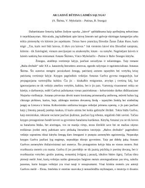 Ar laisvė būtina laimės sąlyga? (A. Škėma, V. Mykolaitis – Putinas, B. Sruoga)