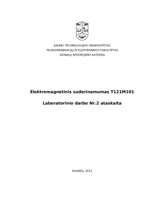 Elektromagnetinis suderinamumas T121M101
