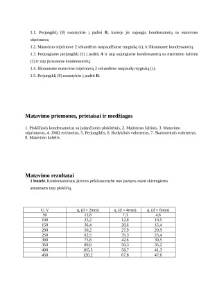 Plokščiojo kondensatoriaus tyrimas. Paveikslėlis 4