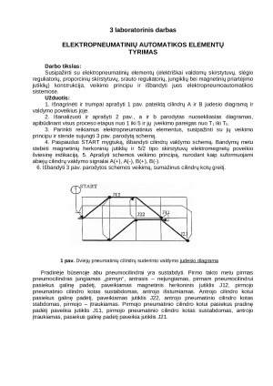 Elektropneumatinių automatikos elementų tyrimas