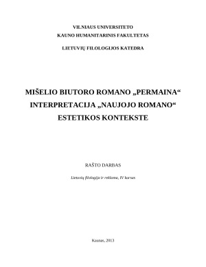 Mišelio Biutoro romano „Permaina“ interpretacija „Naujojo romano“ estetikos kontekste. Paveikslėlis 1