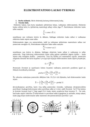 Elektrostatinio lauko tyrimas (2)