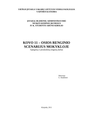 Kovo 11-osios renginio scenarijus mokykloje