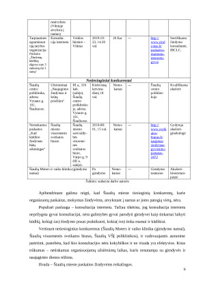Rinkodaros planas „Paskaitų žindyvėms Šiaulių mieste organizavimas“. Paveikslėlis 6