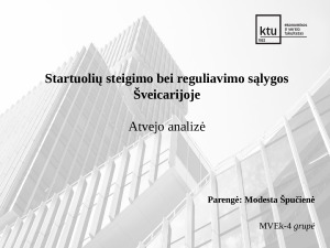 Startuolių steigimo bei reguliavimo sąlygos Šveicarijoje. Paveikslėlis 1