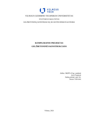 Gelžbetoninės konstrukcijos. Kompleksinis projektas