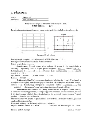 Metalinės konstrukcijos. Kompleksinis projektas. Paveikslėlis 4