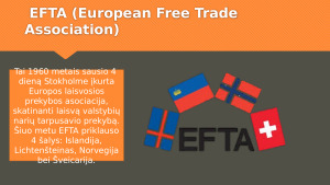 EFTA organizacinė struktūra ir tikslai. Paveikslėlis 3