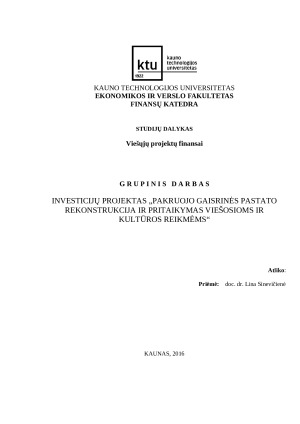 Investicijų projektas ,,Pakruojo gaisrinės pastato rekonstrukcija ir pritaikymas viešosioms ir kultūros reikmėms"