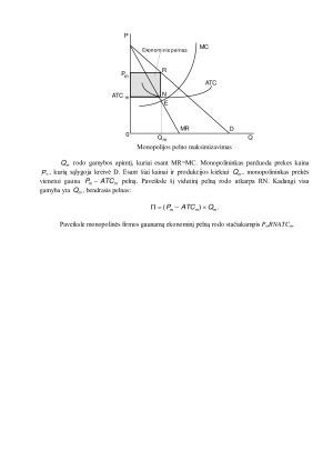 Firmos pelno maksimizavimas monopolinėje rinkoje. Paveikslėlis 3