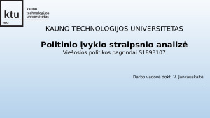 Politinio įvykio straipsnio analizė