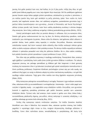 GEBĖJIMAS BRĖŽTI RIBAS ASMENINIAME IR PROFESINIAME GYVENIME. Paveikslėlis 5