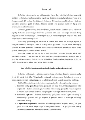 Geštaltinė psichoterapija. Paveikslėlis 1