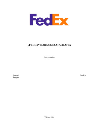 „FEDEX“ DARNUMO ATASKAITA