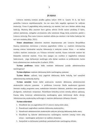 MUITINĖS DEKLARANTŲ ADMINISTRACINĖS ATSAKOMYBĖS TAIKYMO YPATUMAI IR PROBLEMOS LIETUVOJE. Paveikslėlis 5