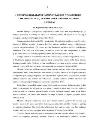MUITINĖS DEKLARANTŲ ADMINISTRACINĖS ATSAKOMYBĖS TAIKYMO YPATUMAI IR PROBLEMOS LIETUVOJE. Paveikslėlis 6