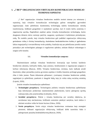 „7 BET“ ORGANIZACIJOS VIRTUALIOS KOMUNIKACIJOS MODELIS. Paveikslėlis 4