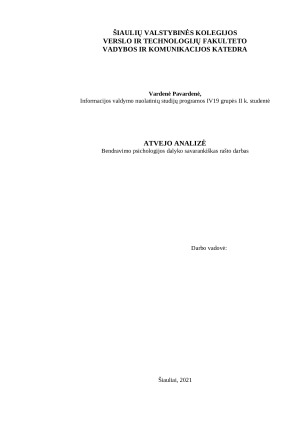Atvejo analizė (psichologija)