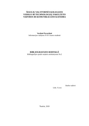 BIBLIOGRAFIJOS RODYKLĖ.. Paveikslėlis 1