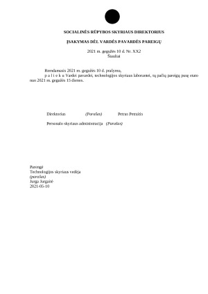 Dokumentų pavyzdžiai. Paveikslėlis 2