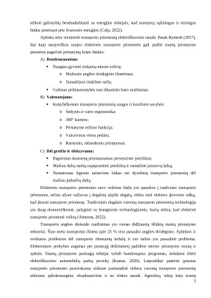 ELEKTROMOBILIŲ INTEGRACIJOS SIUNTŲ PRISTATYMO PASLAUGOSE PROBLEMŲ SPRENDIMAI. Paveikslėlis 5