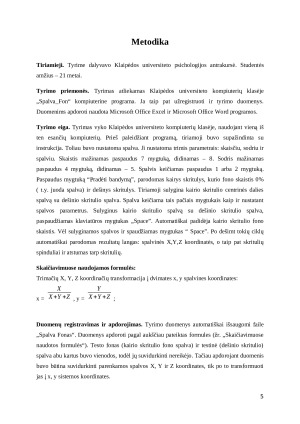 Fono įtaka spalvos suvokimui. Paveikslėlis 5