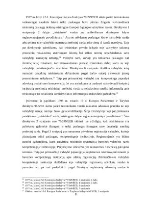 Europos Sąjungos valstybių narių teisininkų teisė teikti paslaugas Lietuvoje. Paveikslėlis 9