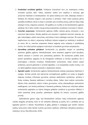 Ikimokyklinio amžiaus vaikų savikontrolės trūkumai ir privalumai. Paveikslėlis 3