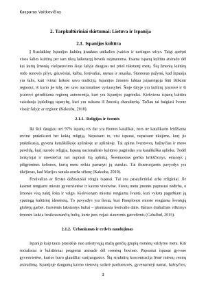 Ispanijos socio-kultūrino konteksto aptarimas, remiantis kultūros dimensijomis. Paveikslėlis 3