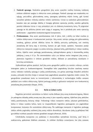 JŪRŲ UOSTO KONKURENCINGUMO VEIKSNIAI. Paveikslėlis 6
