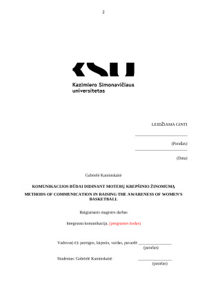 KOMUNIKACIJOS BŪDAI DIDINANT MOTERŲ KREPŠINIO ŽINOMUMĄ. Paveikslėlis 2