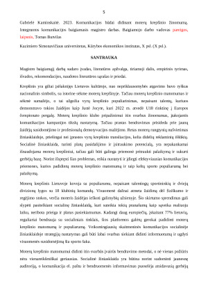 KOMUNIKACIJOS BŪDAI DIDINANT MOTERŲ KREPŠINIO ŽINOMUMĄ. Paveikslėlis 5