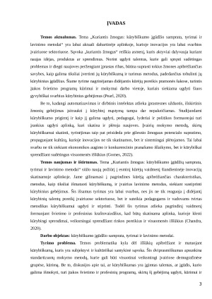 KURIANTIS ŽMOGUS: KŪRYBIŠKUMO ĮGŪDŽIO SAMPRATA, TYRIMAI IR LAVINIMO METODAI. Paveikslėlis 3